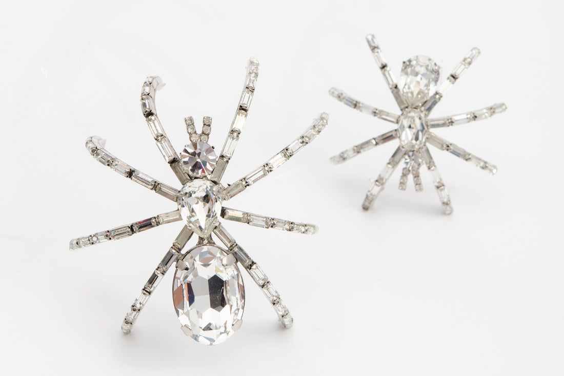 Vintage 1980’s Butler and Wilson Large Rhinestone Spider Pins