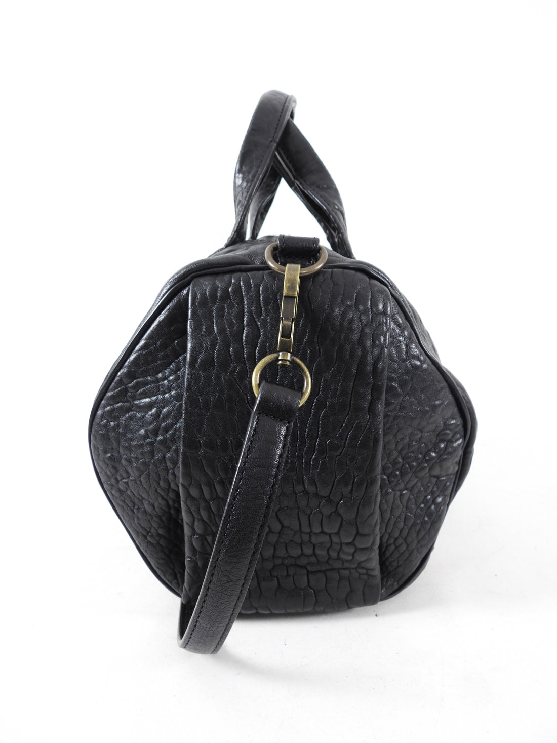 Alexander Wang Rocco Black Grained Leather Bag