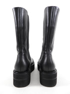 Stuart Weitzman Black Midi Leather Ankle Boots - 6.5