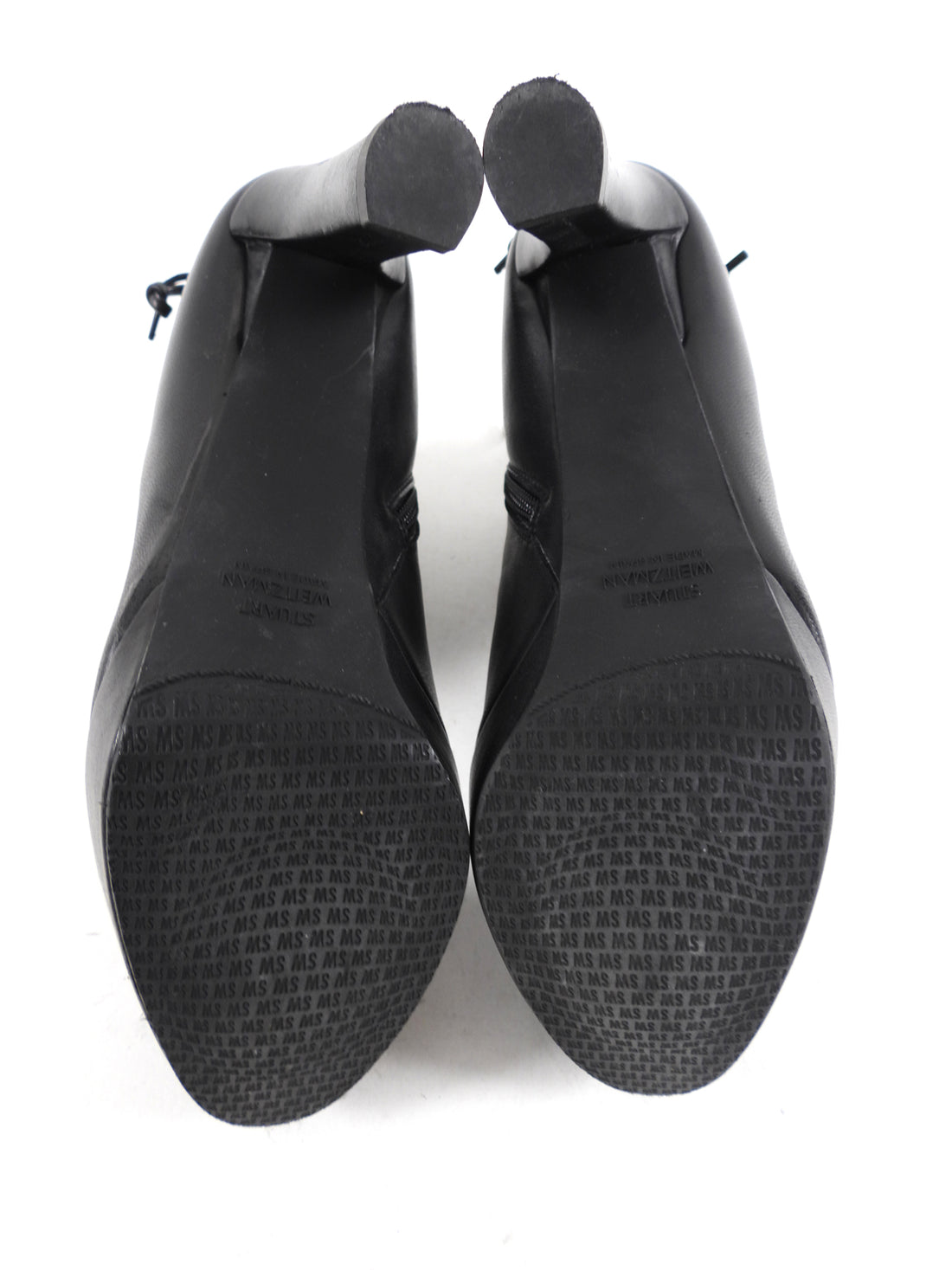 Stuart Weitzman Black Leather 110mm Ankle boot - Euro 37