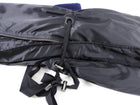 White + Warren Navy Knit Sleeve Black Nylon Jacket - M