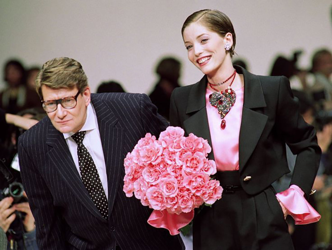Vintage 1990 Yves Saint Laurent Haute Couture Coeur de YSL Heart Necklace