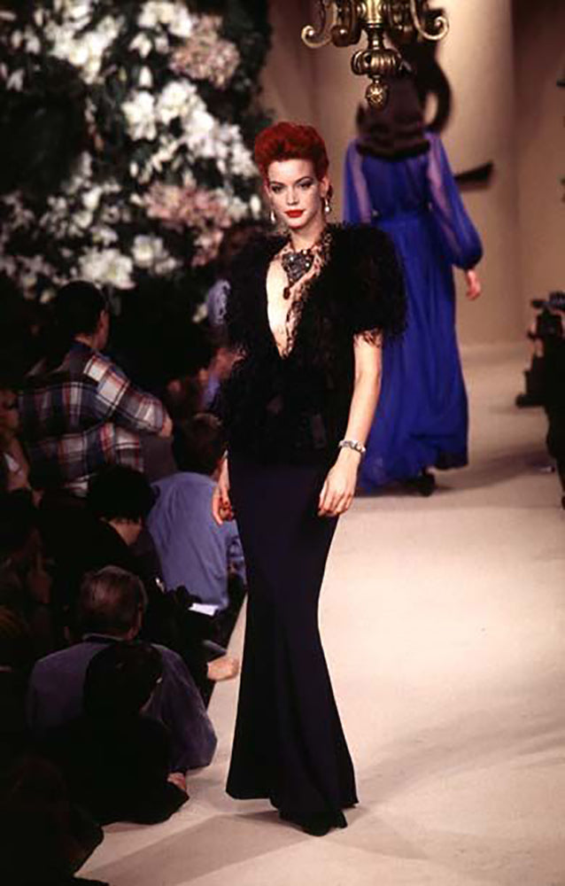 Vintage 1990 Yves Saint Laurent Haute Couture Coeur de YSL Heart Necklace