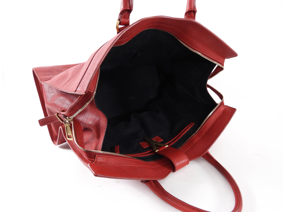 Yves Saint Laurent Red Cabas Chyc Large Tote Bag – I MISS YOU VINTAGE