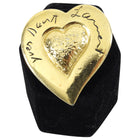 Yves Saint Laurent Vintage 1990's Script Heart Pin / Brooch