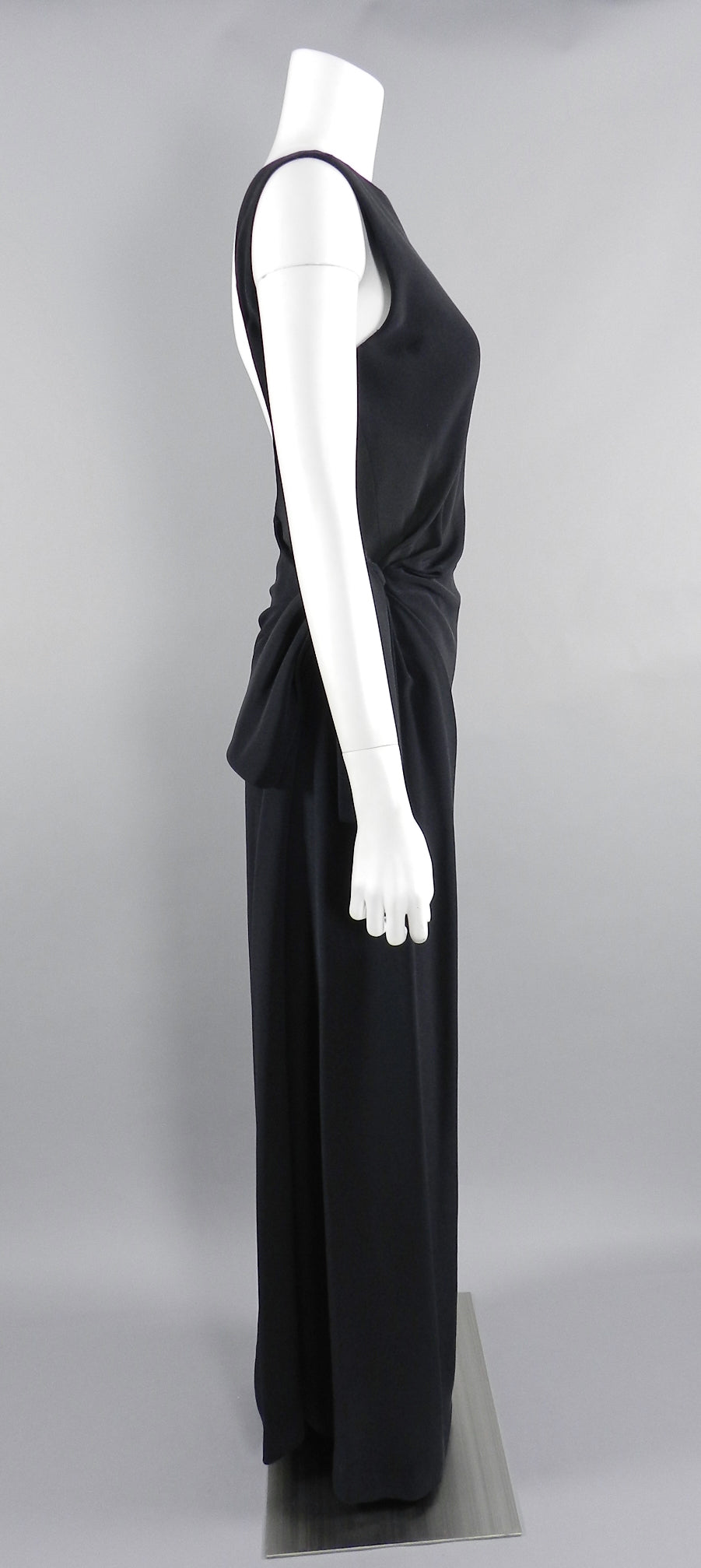 Yves Saint Laurent Vintage AW 1998 Haute Couture Black Low Back Evening Gown
