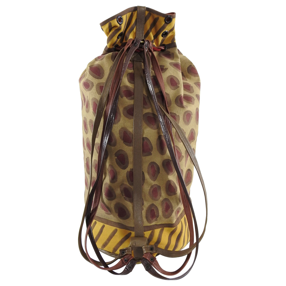 Yves Saint Laurent Haute Couture Vintage Drawstring Travel Safari Bag