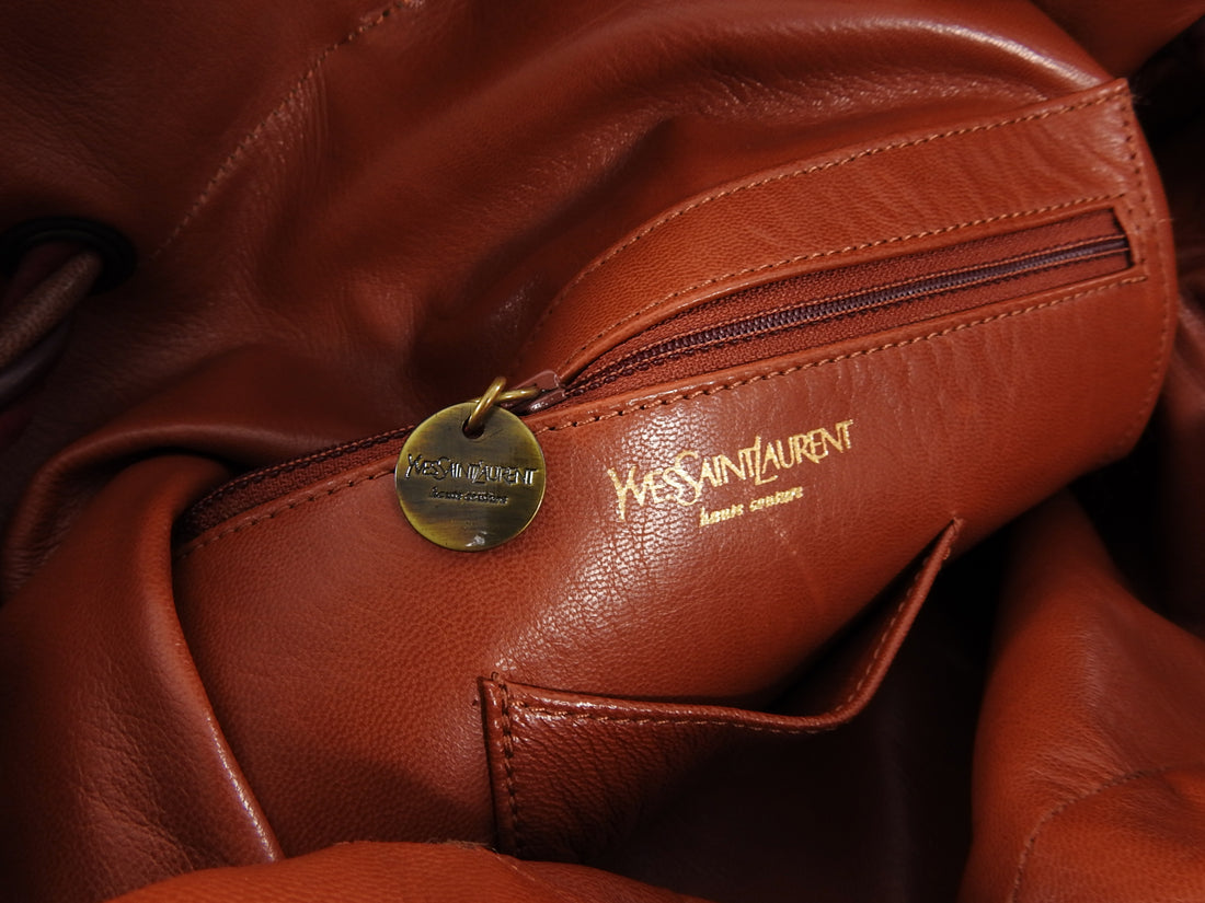 Yves Saint Laurent Haute Couture Vintage Drawstring Travel Safari Bag