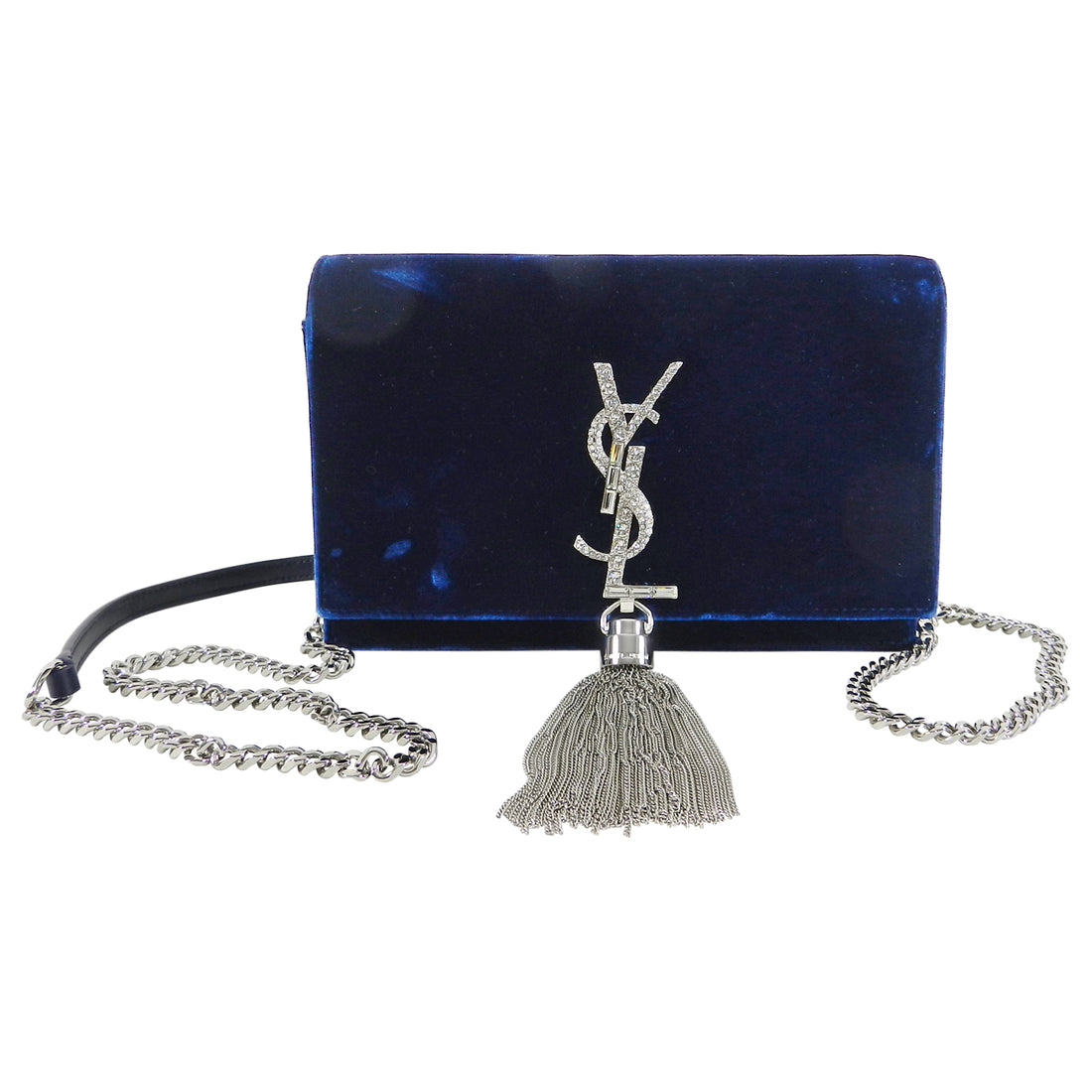 Ysl blue deals velvet bag