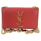 Saint Laurent Red Mini Kate Chain Strap Bag