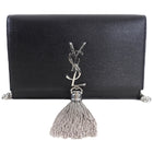 Saint Laurent Black Kate Tassel Wallet on Chain Bag