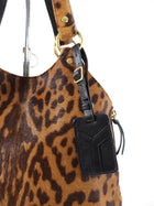 Saint Laurent Calf Leopard Small Tote Bag
