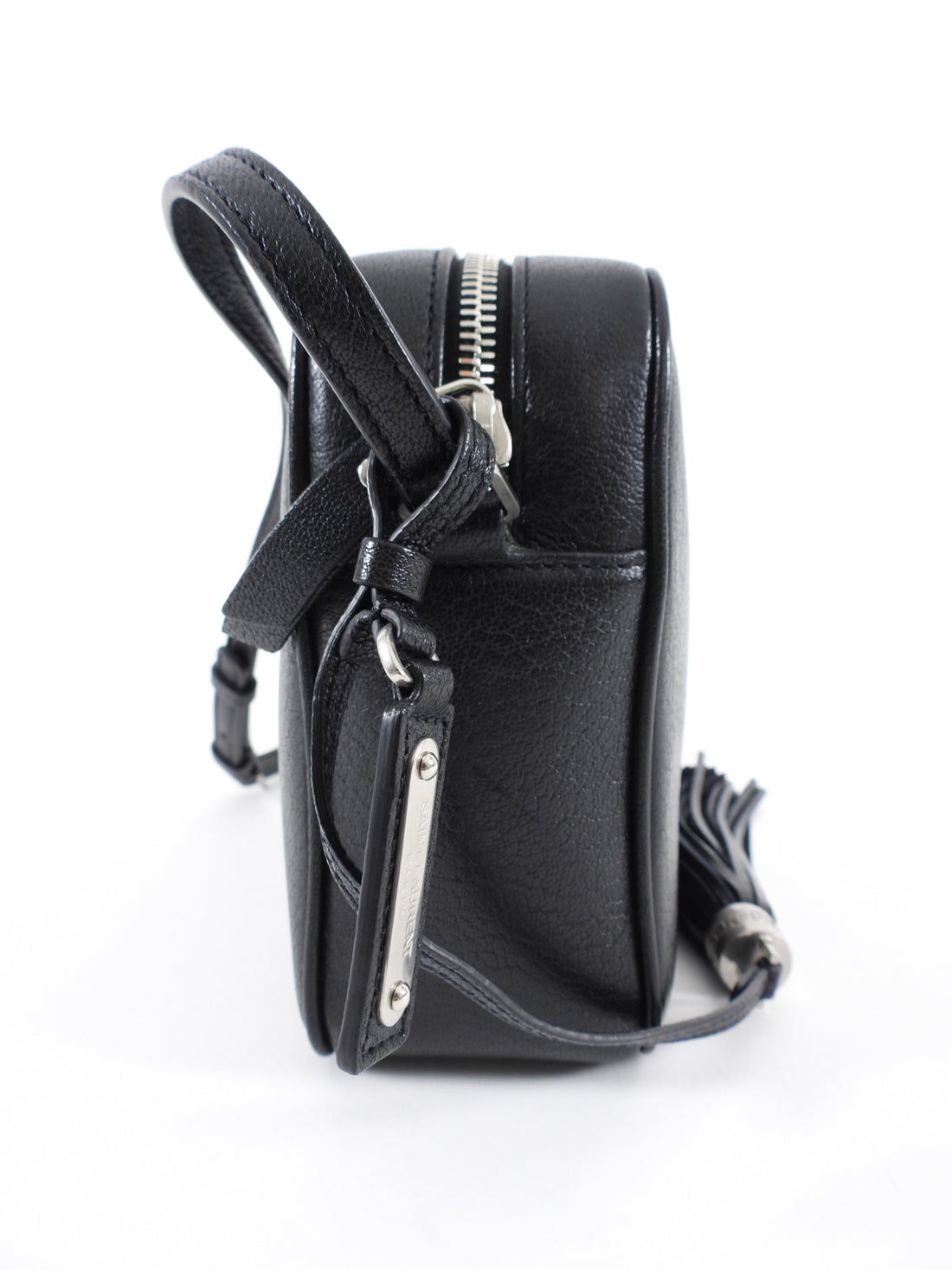 Saint Laurent Lou Camera Black Lambskin Leather Bag