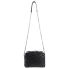 Saint Laurent Black Matelasse Small Lou Lou Bowling Bag