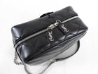 Saint Laurent Black Matelasse Small Lou Lou Bowling Bag