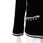 Yves Saint Laurent YSL Vintage 1980’s Black Velvet Jewelled Jacket