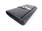 Saint Laurent Y Ligne Black Leather Clutch Bag