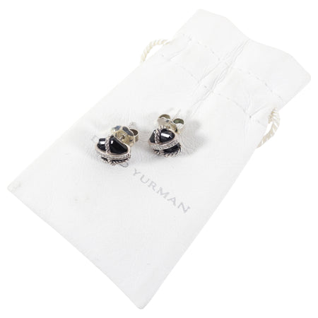 David Yurman Black Cable Wrap Diamond Earrings