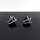David Yurman Sterling Silver Onyx Diamond Cable Wrap Earrings