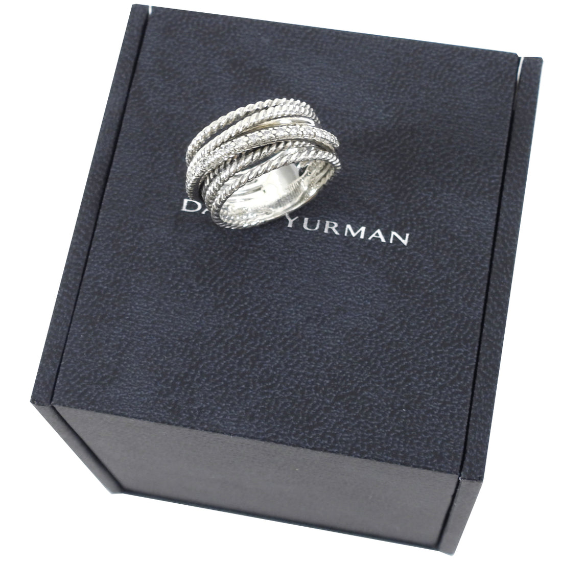 David Yurman Crossover Ring with Diamonds - 7