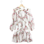 Zimmermann Honour Corset Floral Linen Ruffle Mini Dress - 6/8