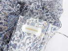 Zimmerman Blue Sheer Silk Chiffon Ruffle Strappy Gown - FR38 / USA 6