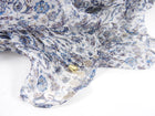Zimmerman Blue Sheer Silk Chiffon Ruffle Strappy Gown - FR38 / USA 6